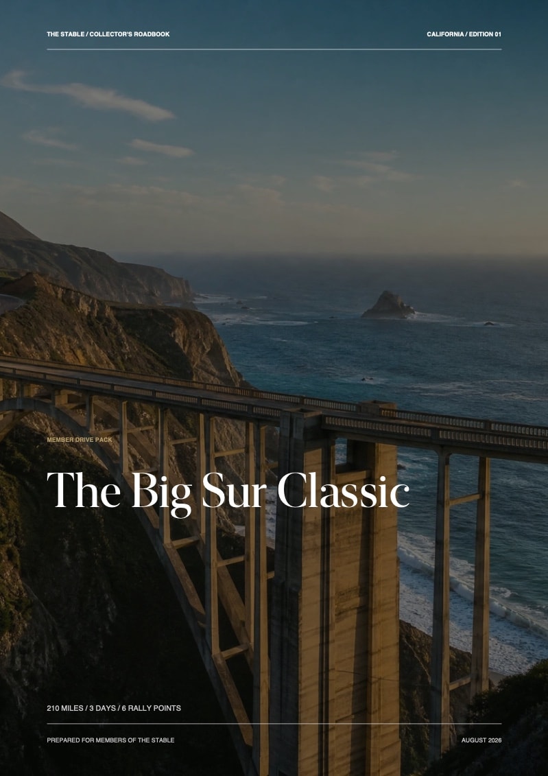 The Big Sur Classic roadbook cover