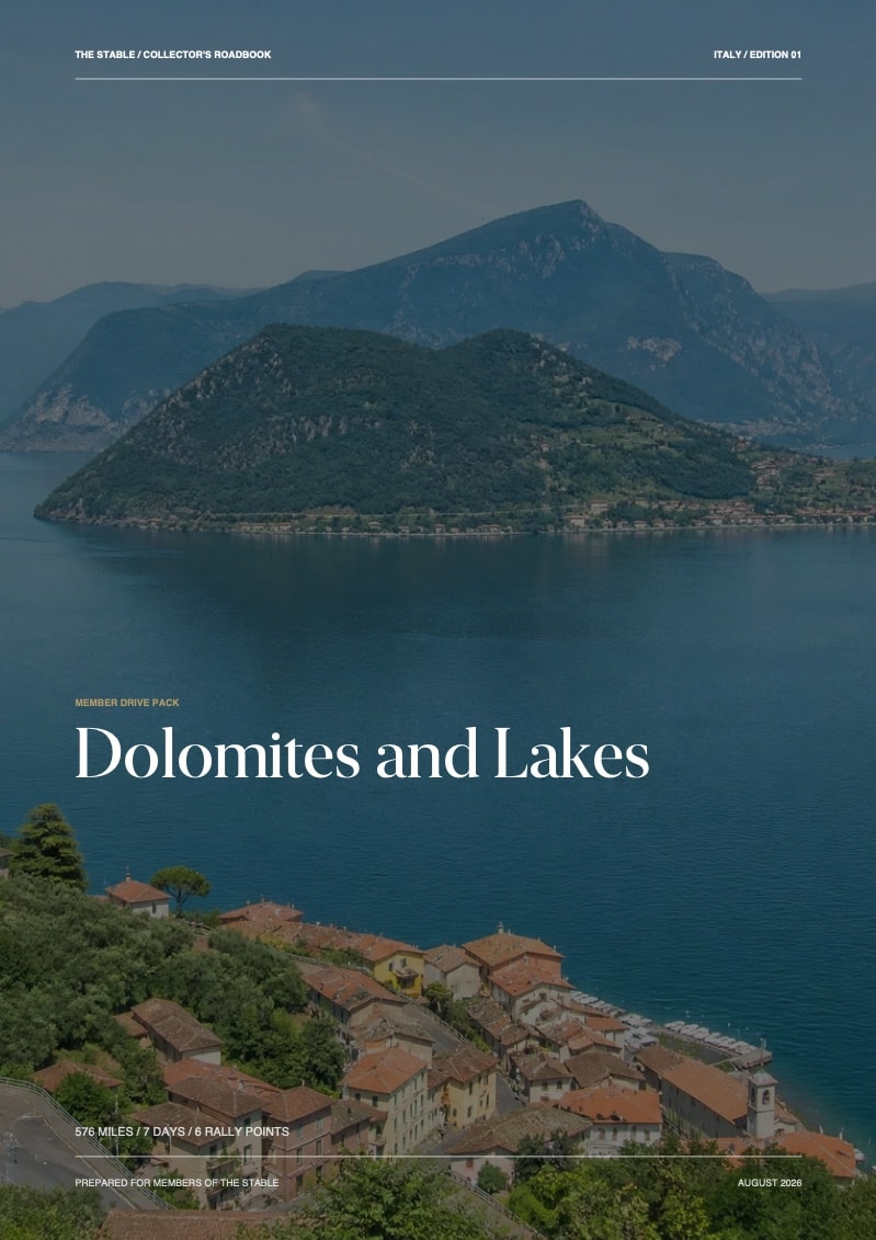 Dolomites and Lakes roadbook cover
